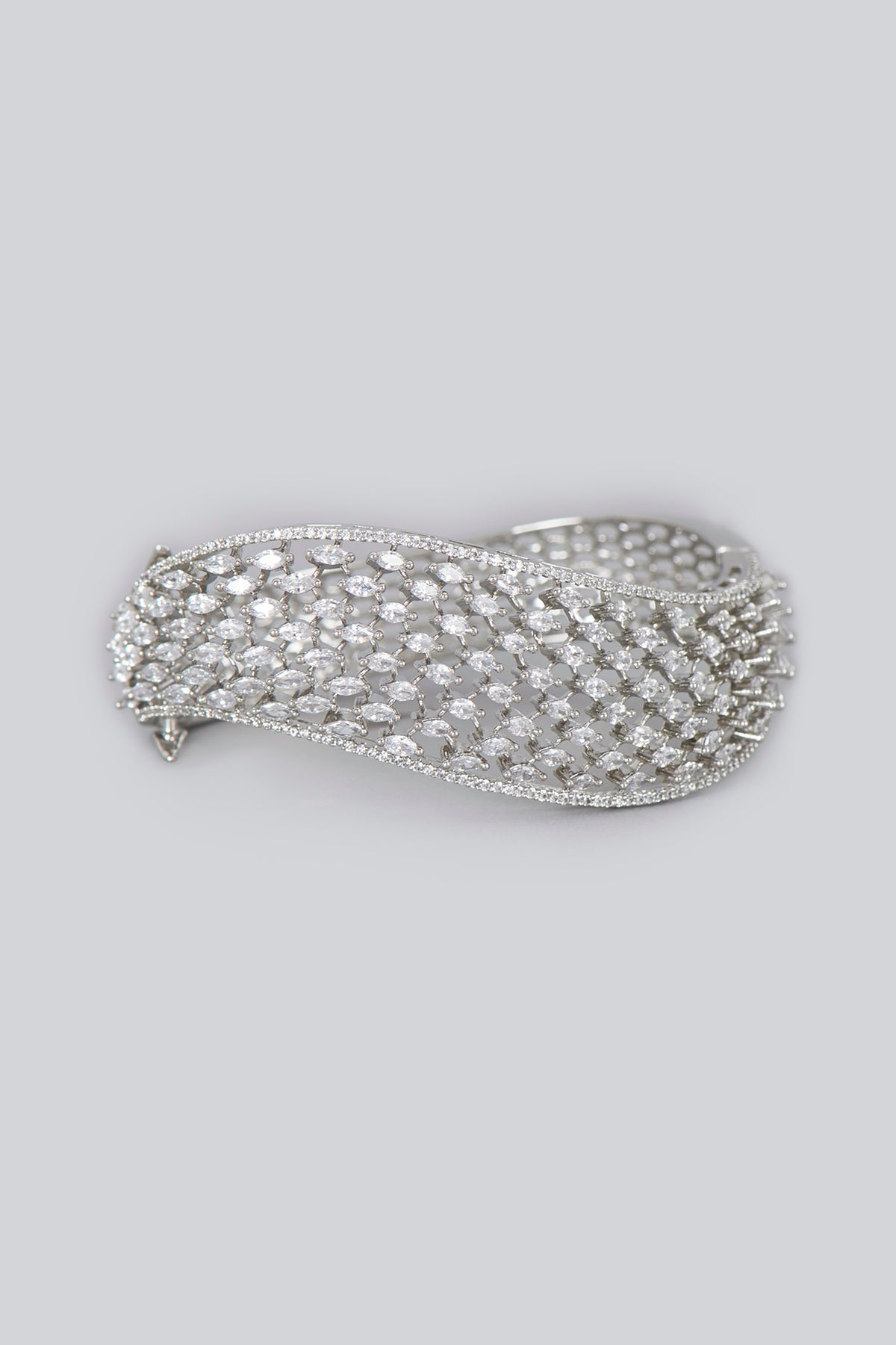 White Finish American Diamonds Bracelet