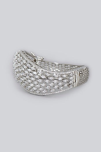White Finish American Diamonds Bracelet