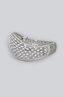 White Finish American Diamonds Bracelet