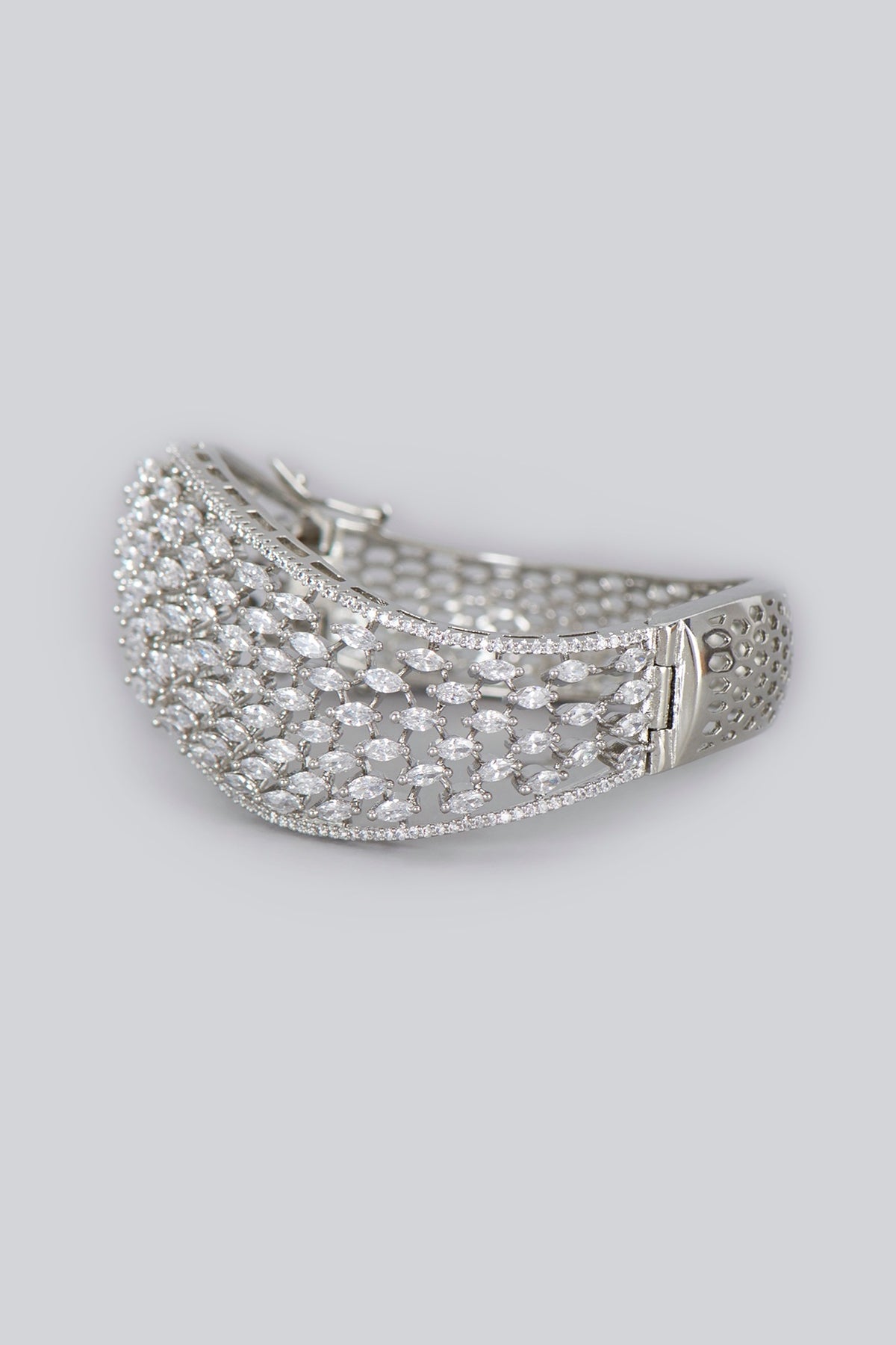 White Finish American Diamonds Bracelet
