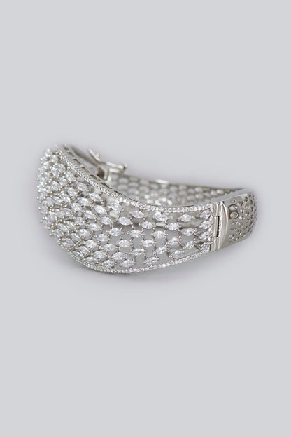White Finish American Diamonds Bracelet