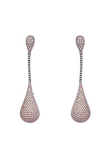 Gold Finish Zircon Earrings