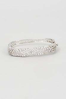 White Finish American Diamond Bracelet