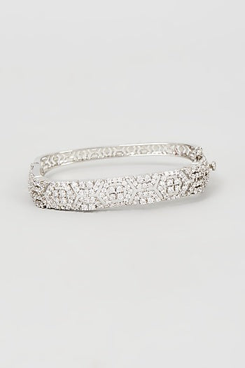 White Finish American Diamond Bracelet