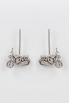 Black Rhodium Finish Hoop Earrings