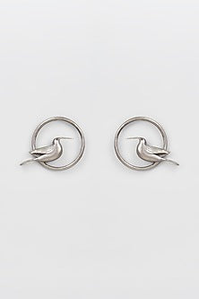 Black Rhodium Finish Stud Earrings