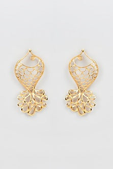 Gold Finish Dangler Earrings