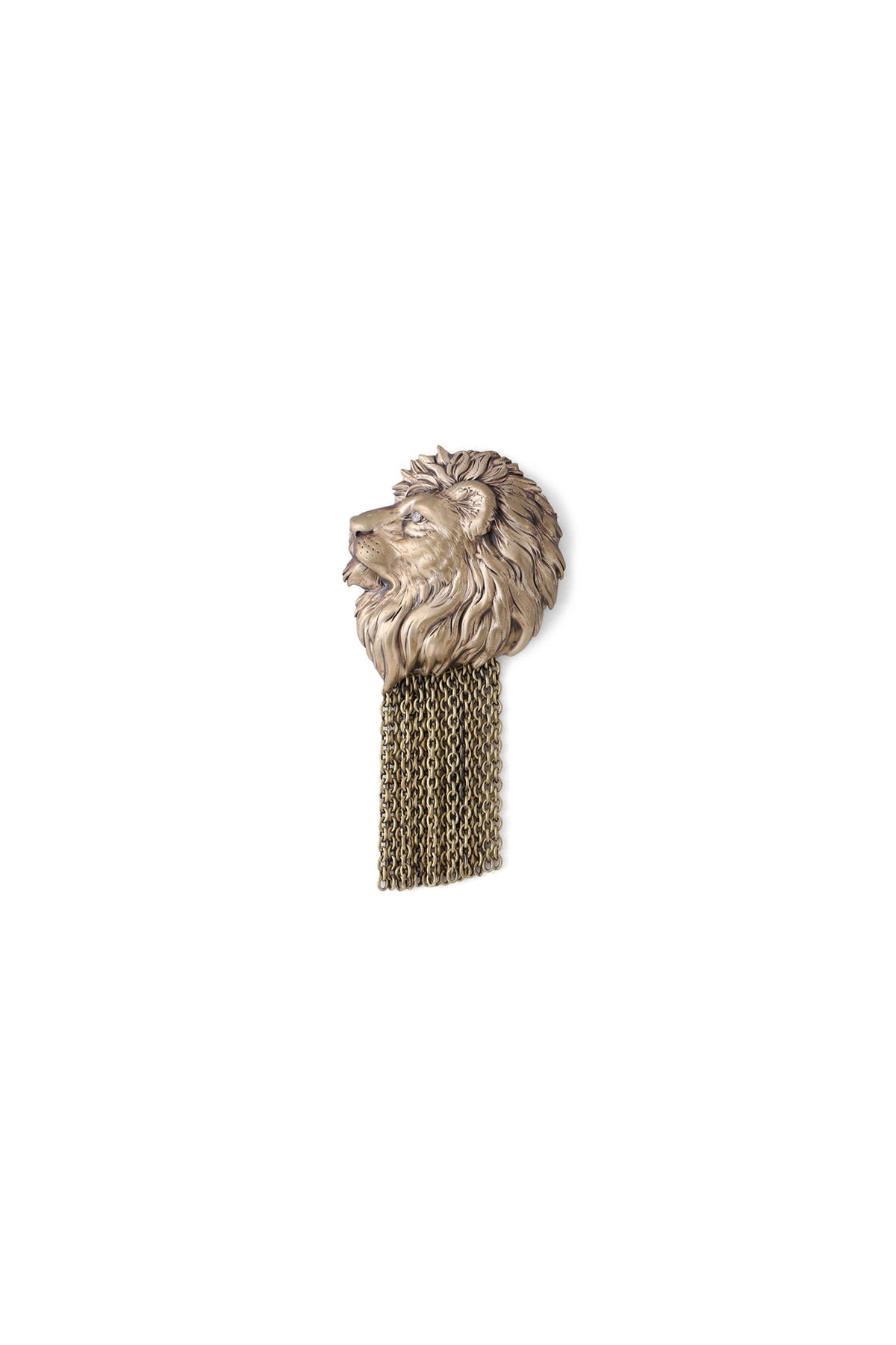 Antique Gold Lion Lapel Pin & Brooch