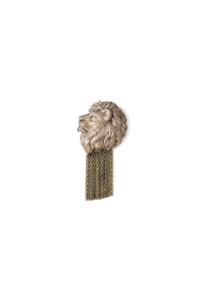 Antique Gold Lion Lapel Pin & Brooch