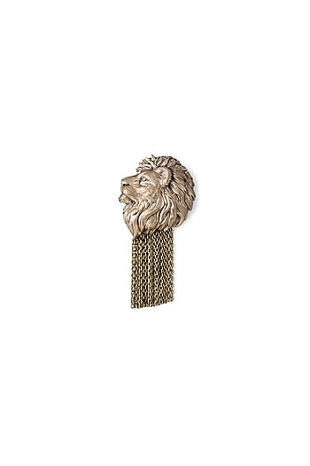 Antique Gold Lion Lapel Pin & Brooch
