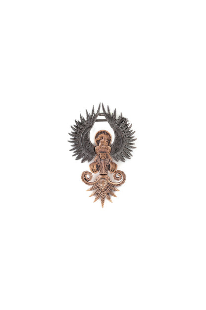 Antique Gold Brass Phoenix Lapel Pin & Brooch