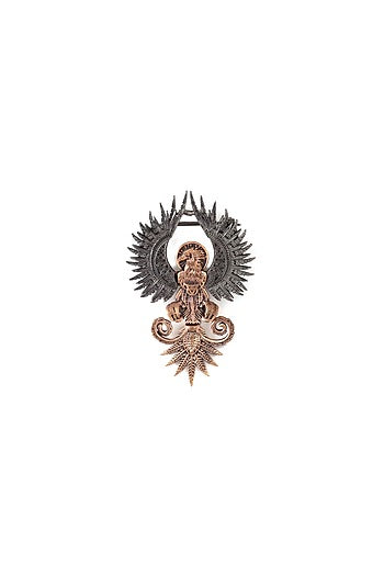 Antique Gold Brass Phoenix Lapel Pin & Brooch