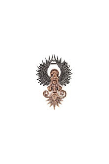 Antique Gold Brass Phoenix Lapel Pin & Brooch