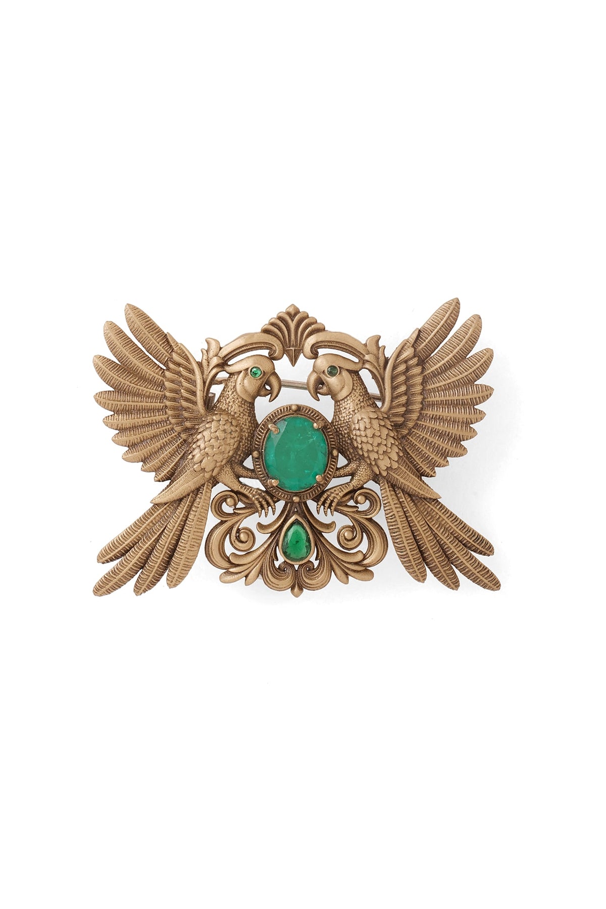 Oxidised Antique Gold Brass Brooch