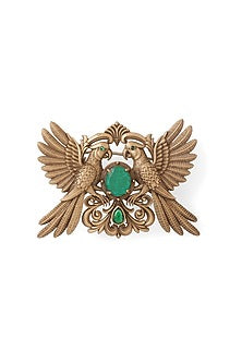 Oxidised Antique Gold Brass Brooch