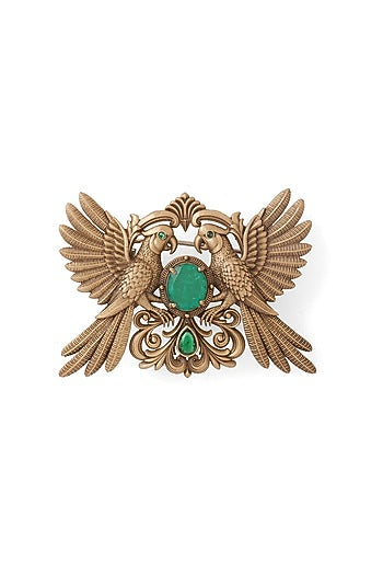 Oxidised Antique Gold Brass Brooch
