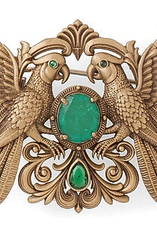 Oxidised Antique Gold Brass Brooch