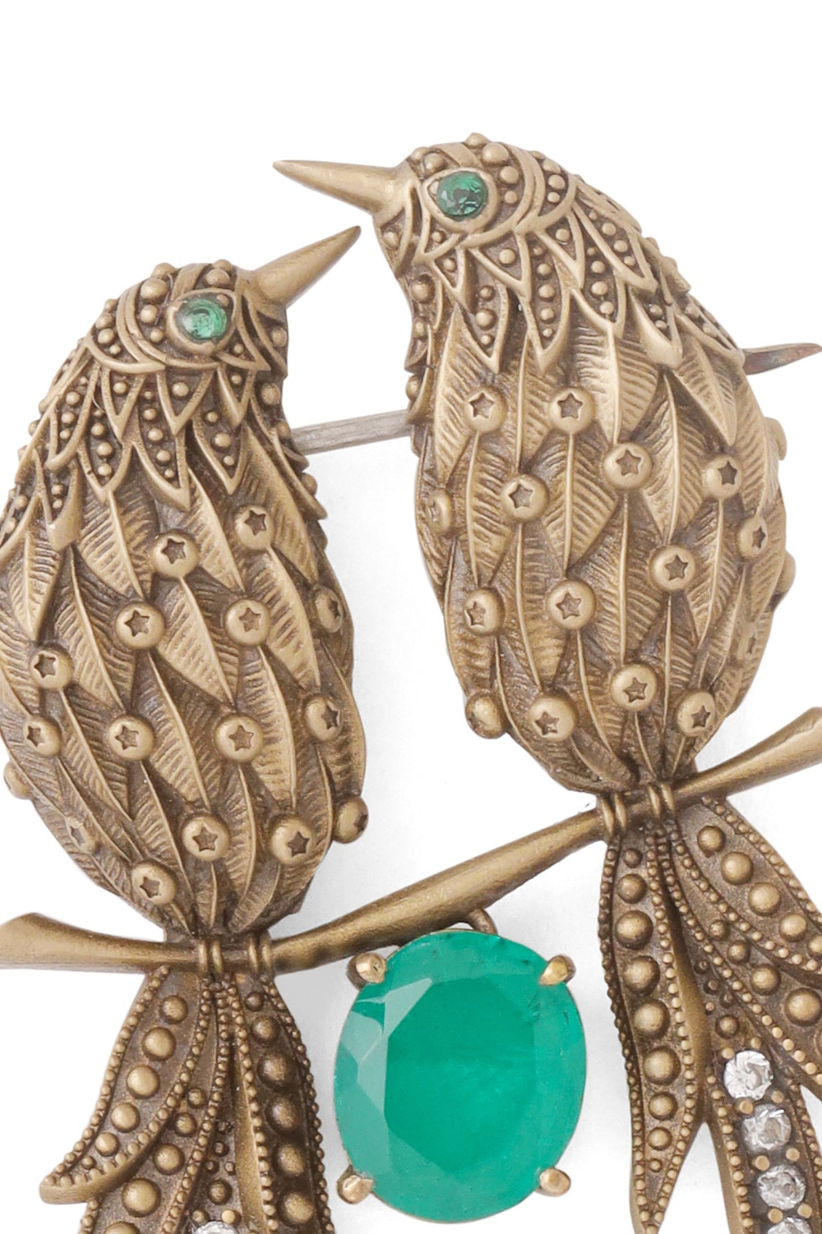 Oxidised Antique Gold Brass Brooch
