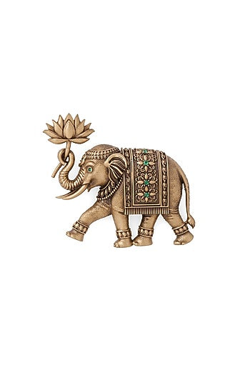 Oxidised Antique Gold Brass Brooch