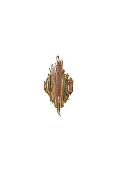 Antique Gold Finish Brass Brooch