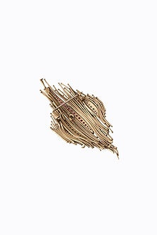Antique Gold Finish Brass Brooch