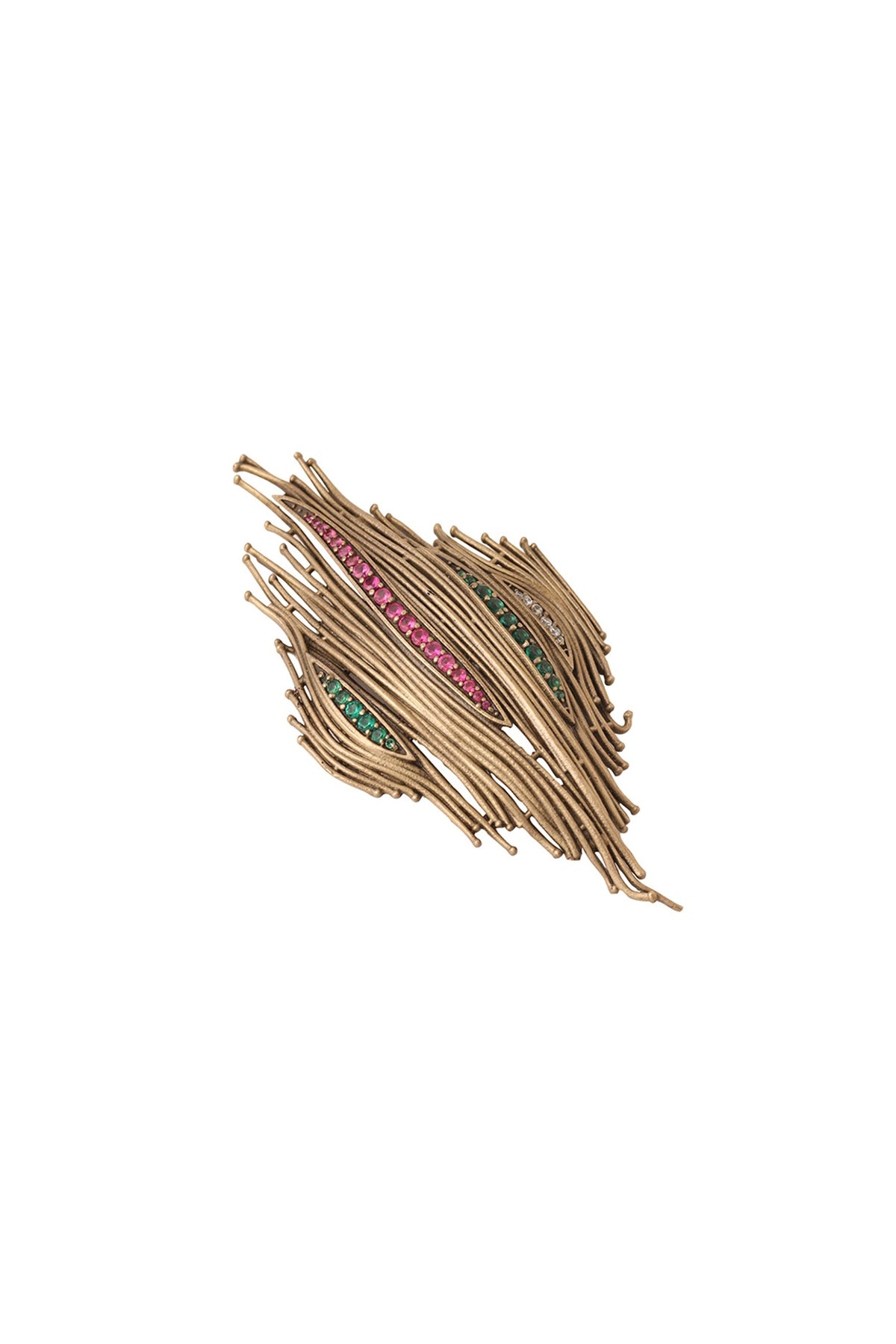 Antique Gold Finish Brass Brooch