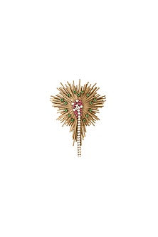 Antique Gold Finish Brass Spring Bloom Brooch
