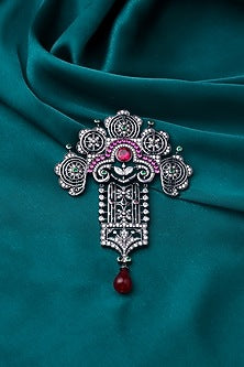 Antique Black Finish Victorian Themed Brooch