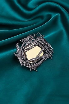 Antique Black Finish Shiny Shimmer Brooch