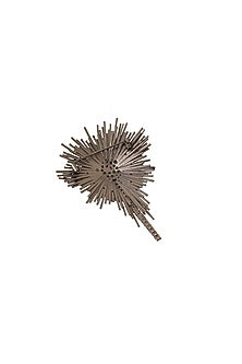 Antique Black Finish Brass Spring Bloom Brooch