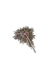 Antique Black Finish Brass Spring Bloom Brooch