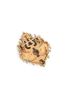 Antique Gold Brass Brooch