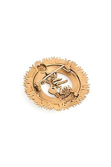 Antique Gold Brass Brooch