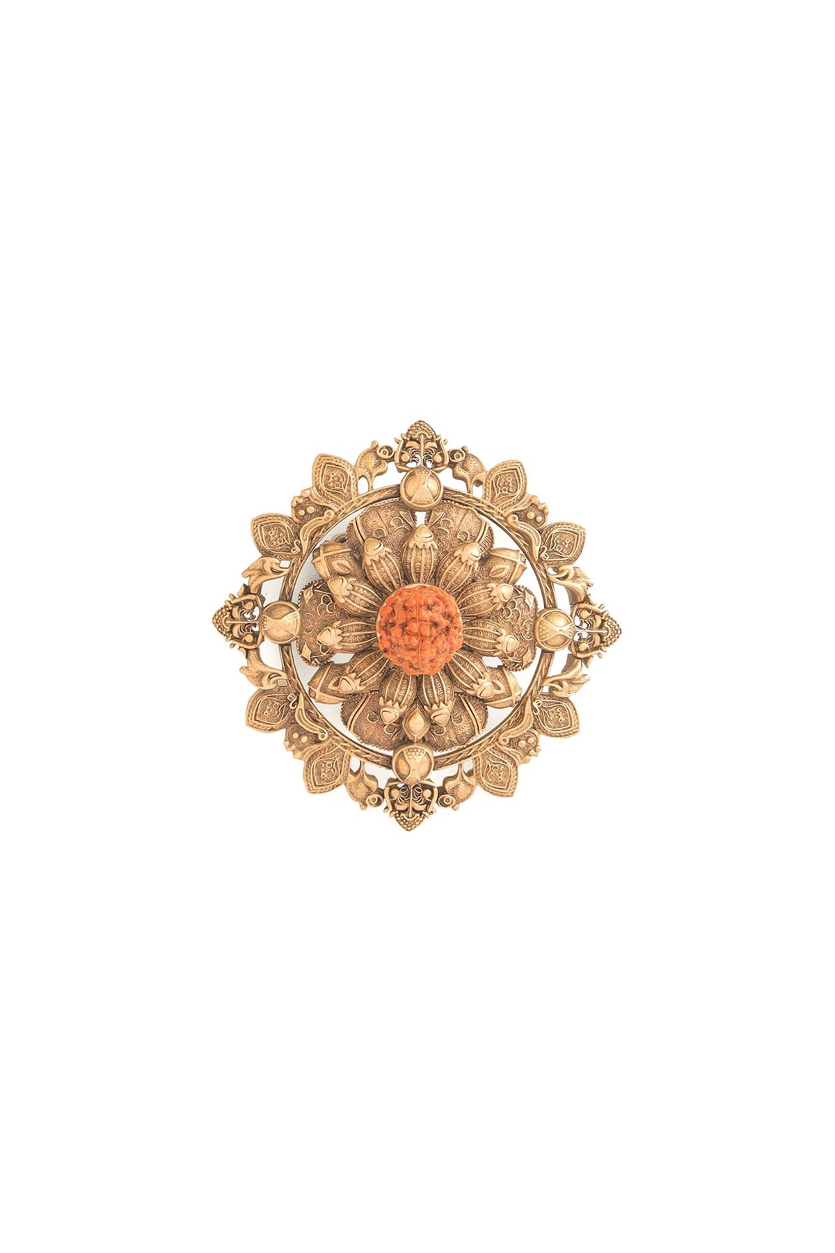 Antique Gold Brass Brooch