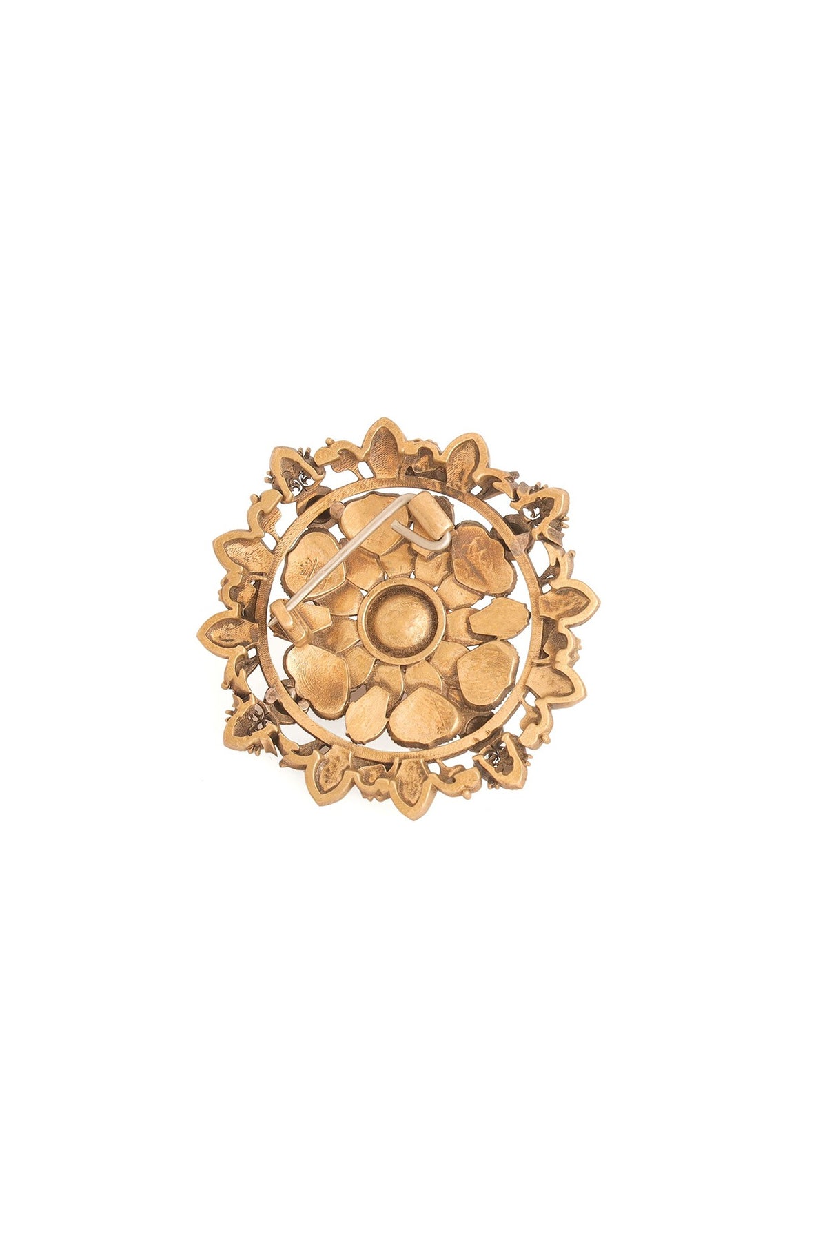 Antique Gold Brass Brooch
