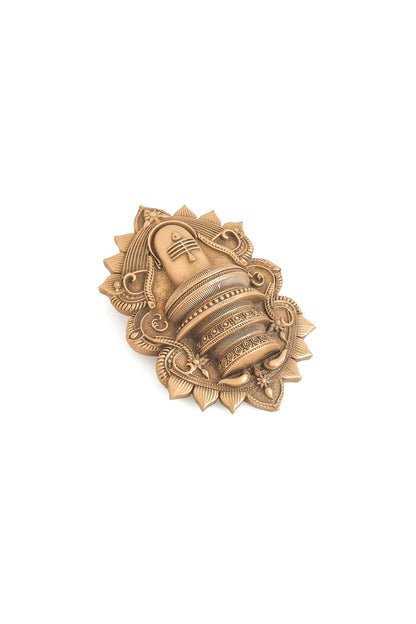 Antique Gold Brass Brooch & Lapel Pin Set