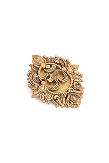 Antique Gold Brass Brooch & Lapel Pin Set