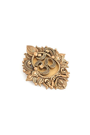 Antique Gold Brass Brooch & Lapel Pin Set
