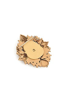 Antique Gold Brass Brooch & Lapel Pin Set