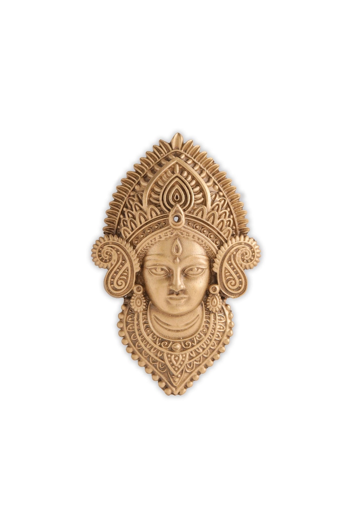 Oxidised Antique Gold Finish Brass Goddess Majesty Brooch