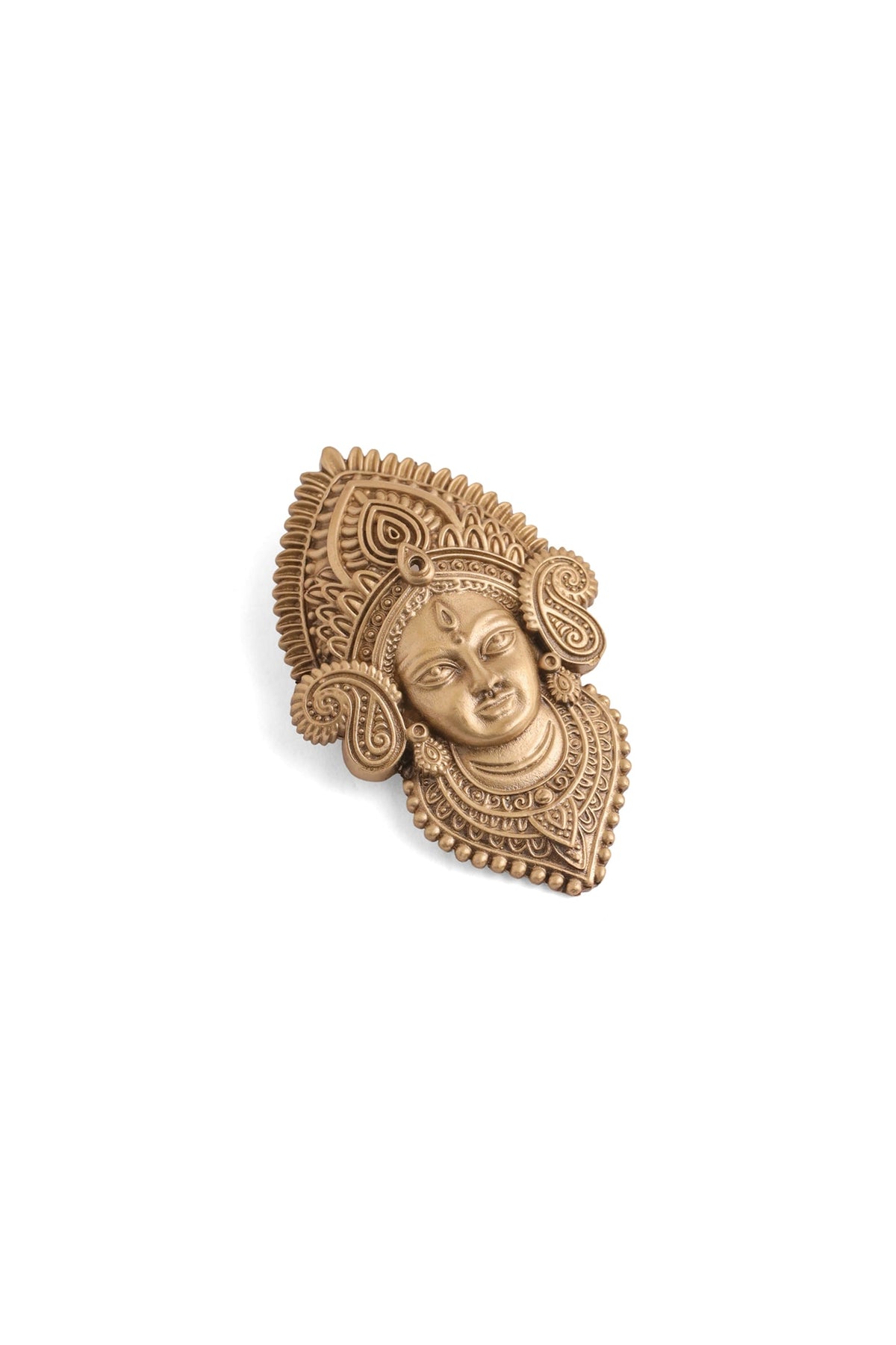 Oxidised Antique Gold Finish Brass Goddess Majesty Brooch