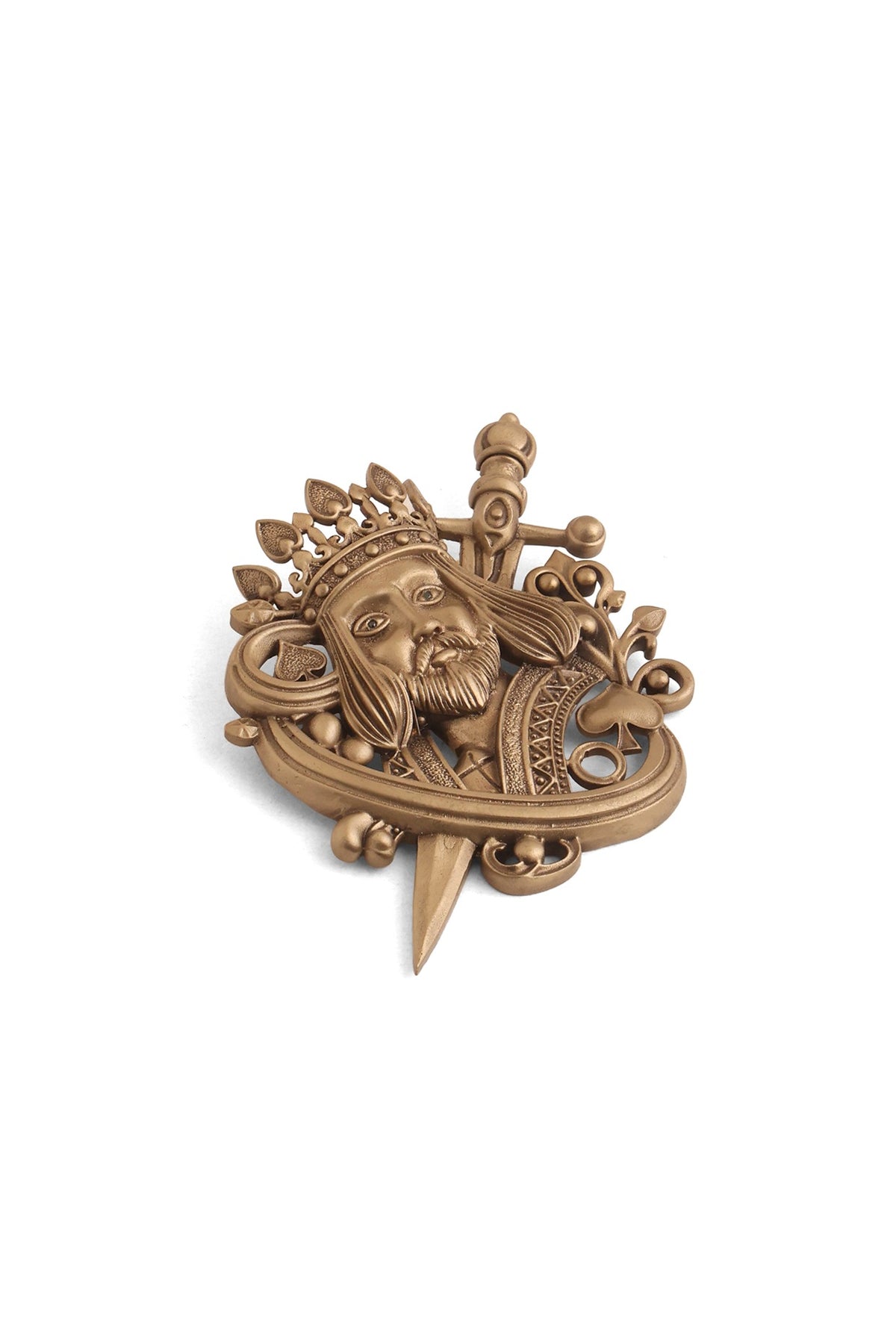 Oxidised Antique Gold Finish Brass Brooch