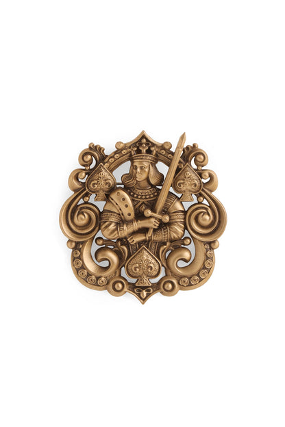 Oxidised Antique Gold Finish Brass Brooch