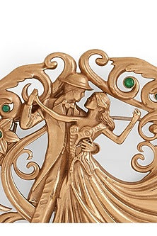 Oxidised Antique Gold Finish Brass Brooch