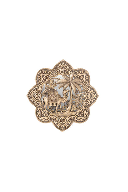 Oxidised Antique Gold Brass Brooch