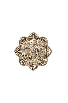 Oxidised Antique Gold Brass Brooch