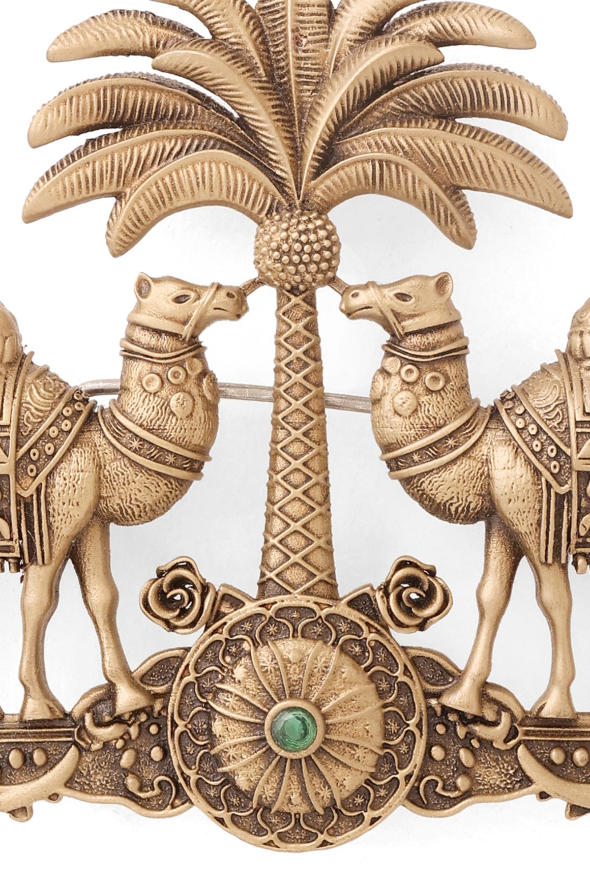 Oxidised Antique Gold Brass Brooch