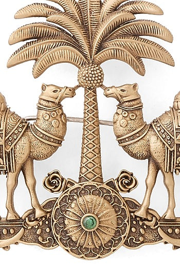 Oxidised Antique Gold Brass Brooch