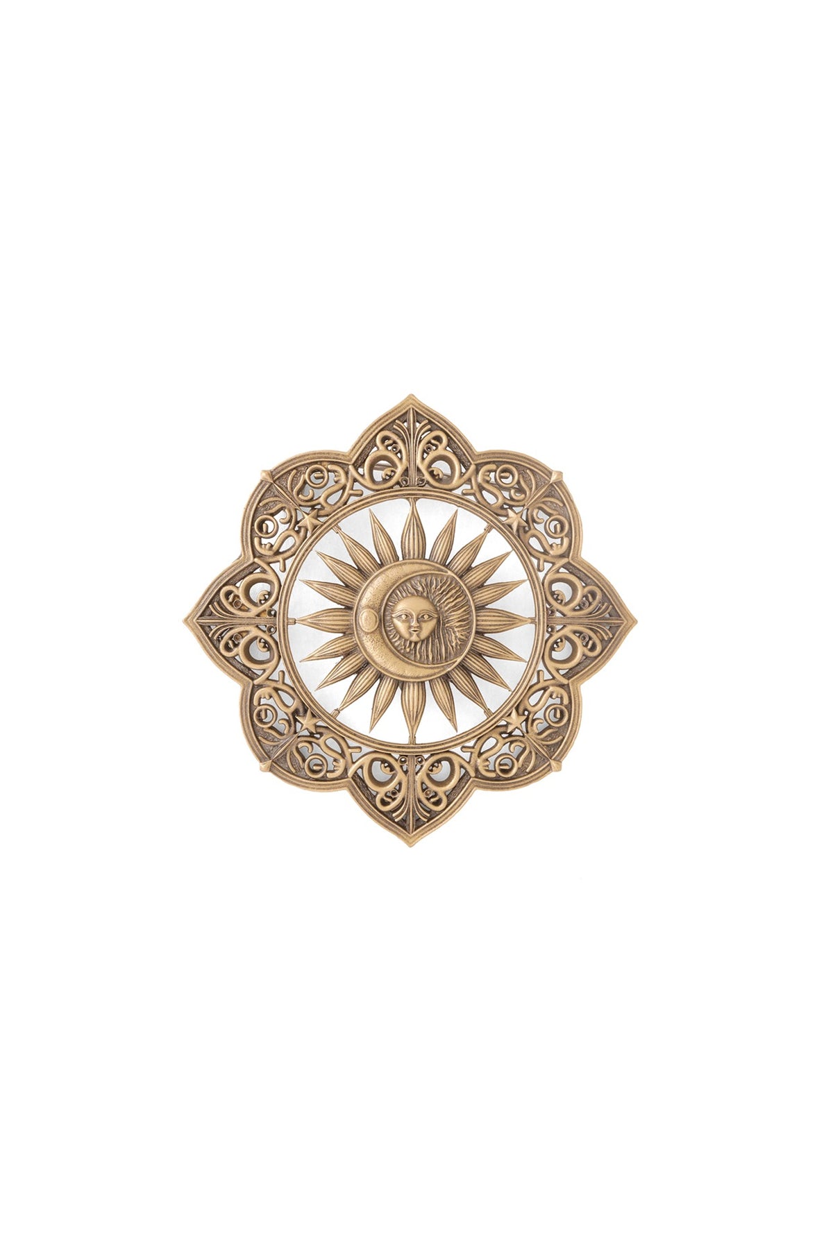 Oxidised Antique Gold Brass Brooch