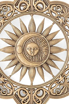Oxidised Antique Gold Brass Brooch